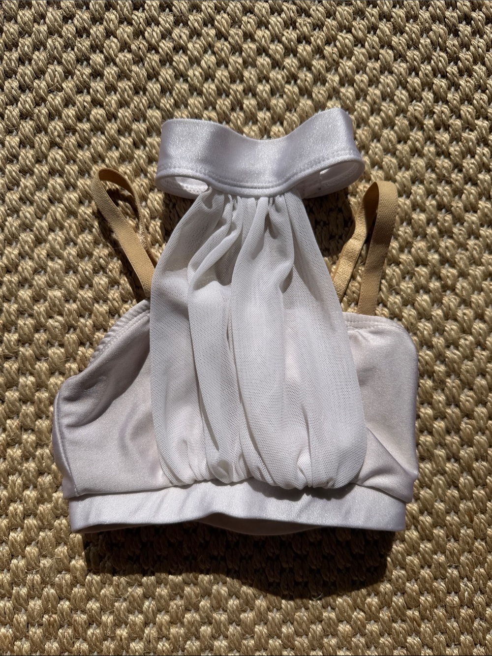 Tiger Friday White Chiffon Halter Crop Top size child xs